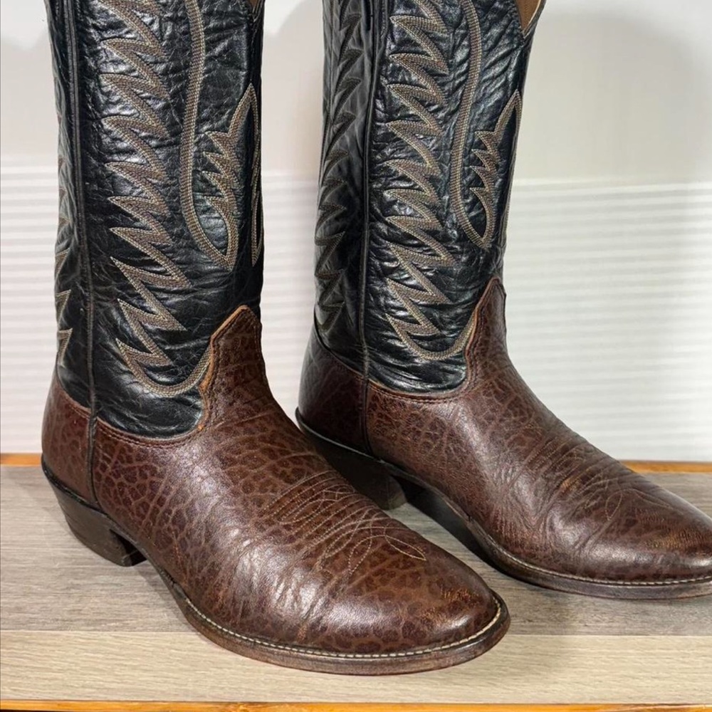 Nocona Dark Brown and Black Cowboy Boots